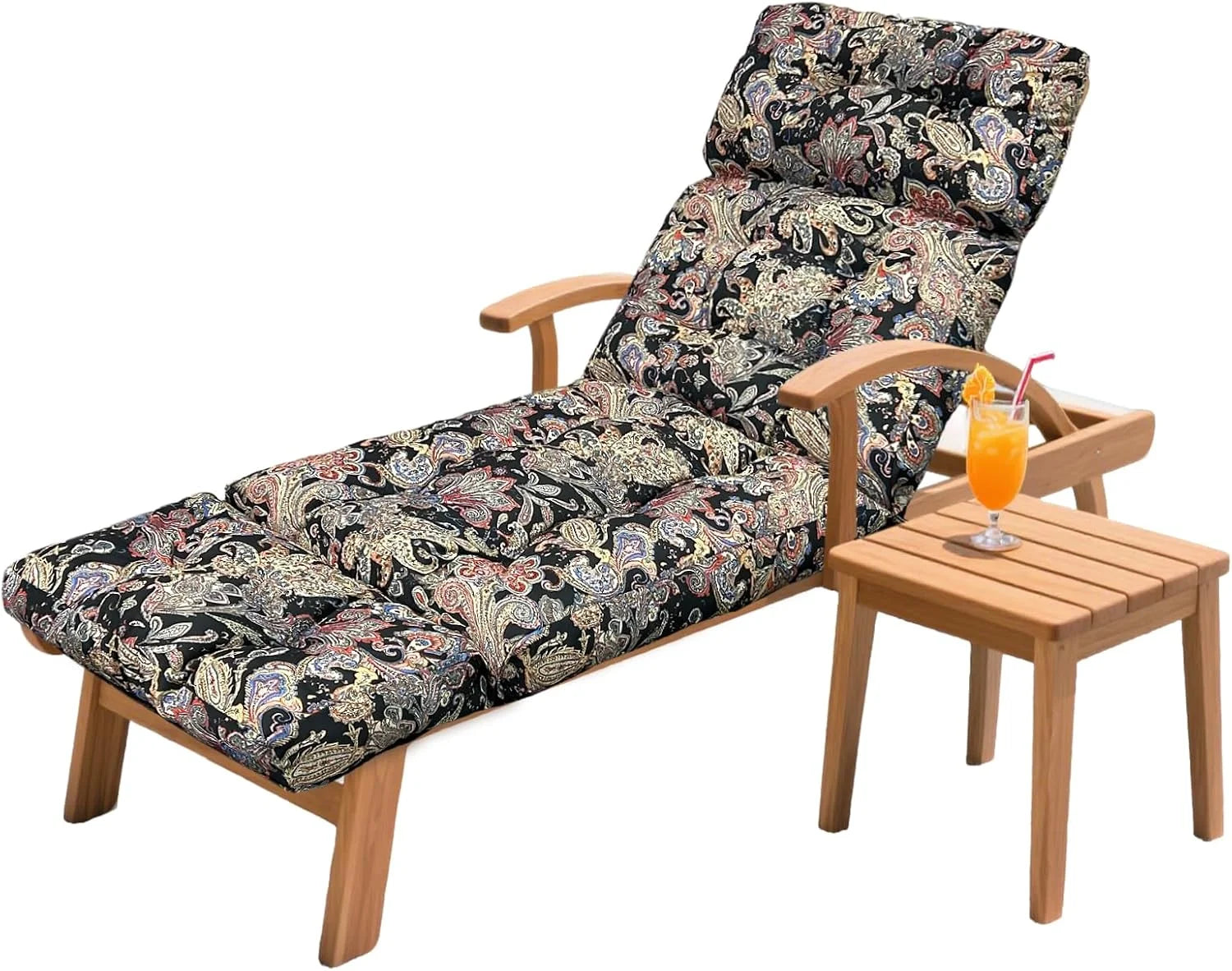 Lumi Discount HCyopin Outdoor Chaise Lounge Chair Cushion 75.1 x 23.6 x 4.7in, Waterproof Replacement Cotton Patio Thickened Pool Lounge Chair Cushion - Image 3