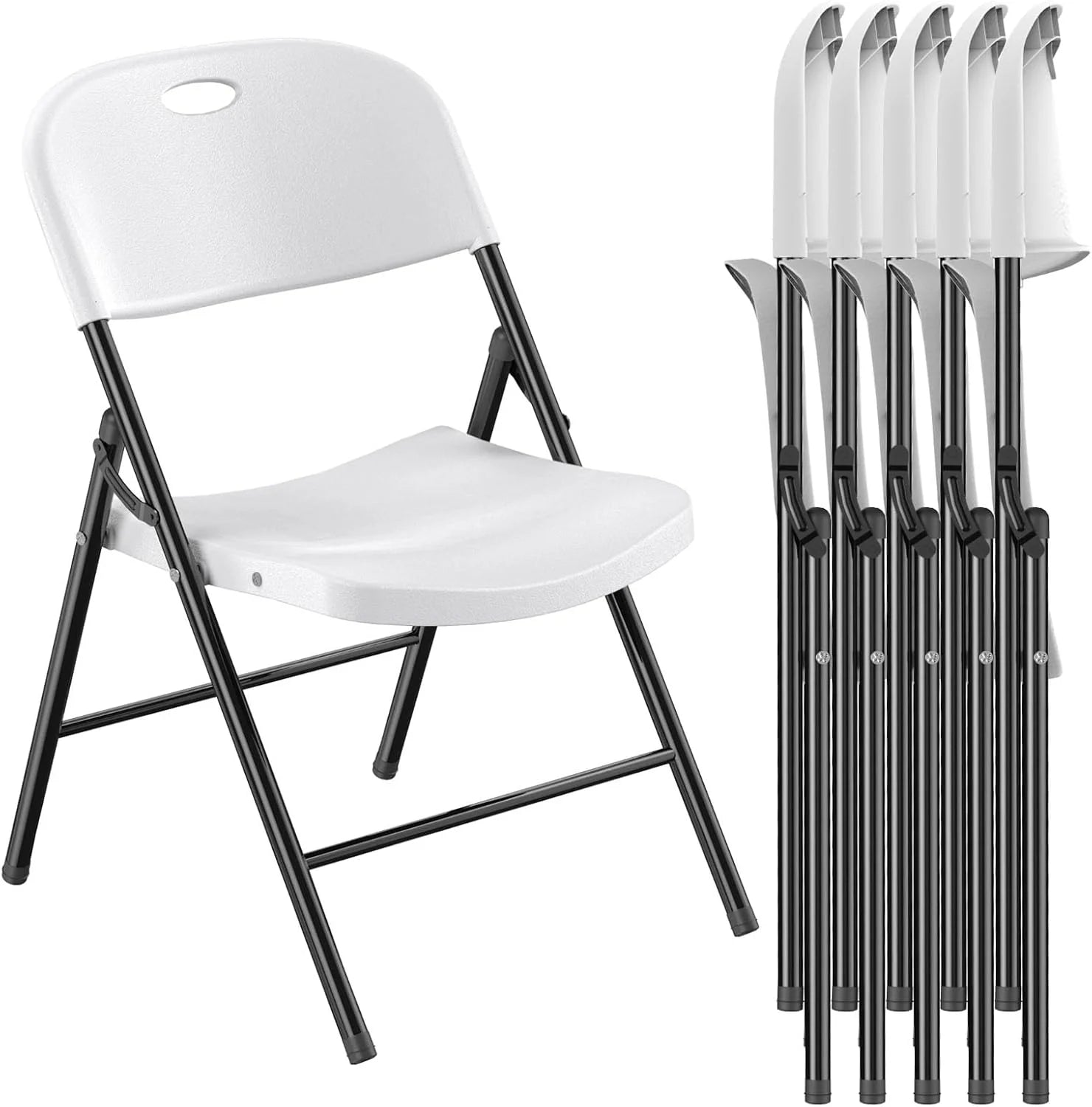 Lumi Discount 350 Weight Limit Heavy Duty Plastic Folding Chair with Reinfoced Steel Frame for Indoor and Outdoor, Wedding - Image 11