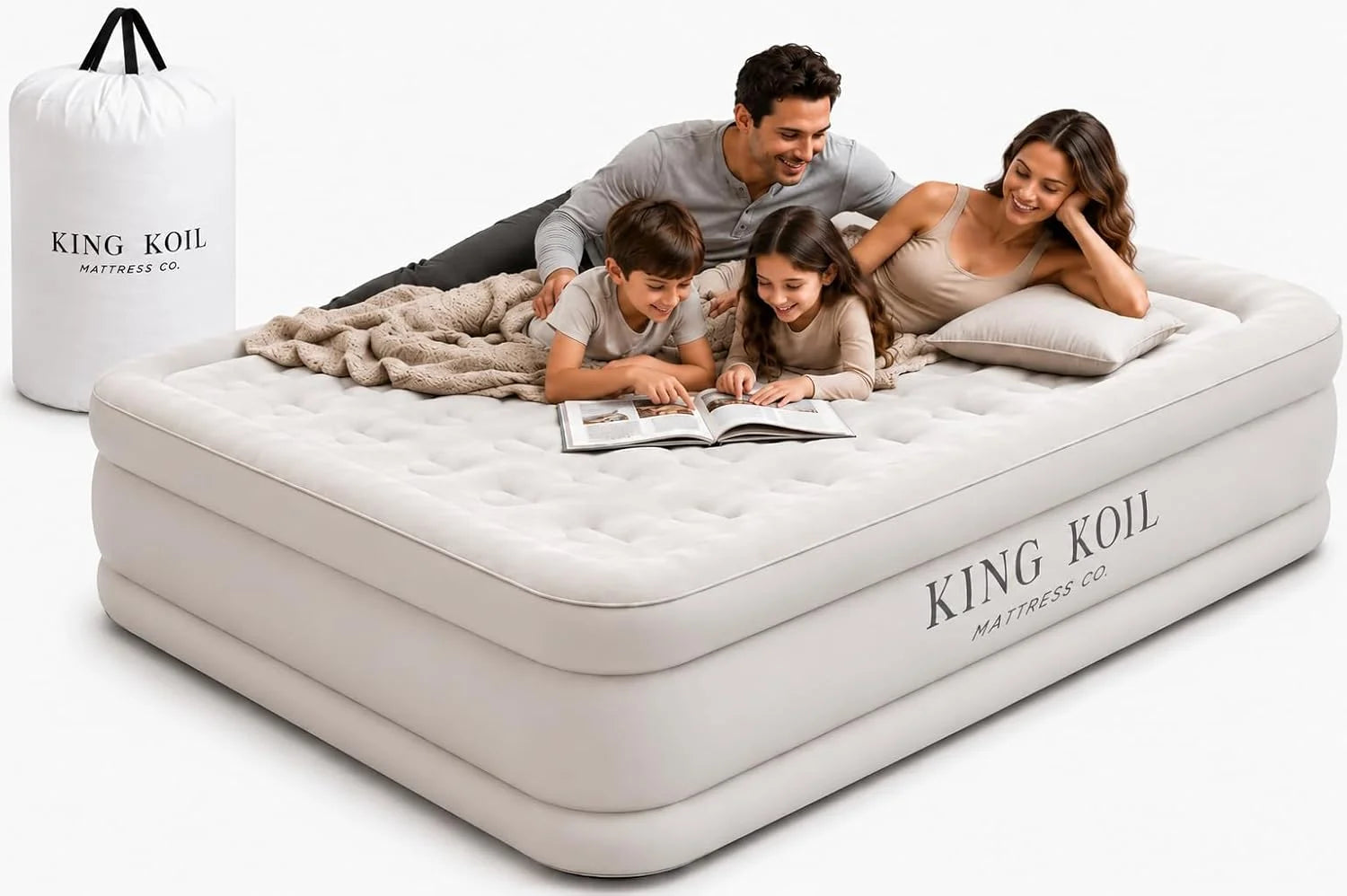 Discount King Koil 20 Queen Air Mattress with Built-in High-Speed Pump, CNN Underscored Top Pick, Inflates in 2 Minutes - Image 7
