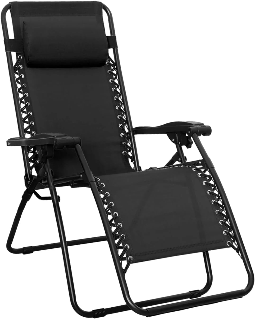 Discount Amazon Basics Zero Gravity Lounge Chair with Pillow, Foldable Outdoor Reclining Chair for Patio and Beach - Image 3