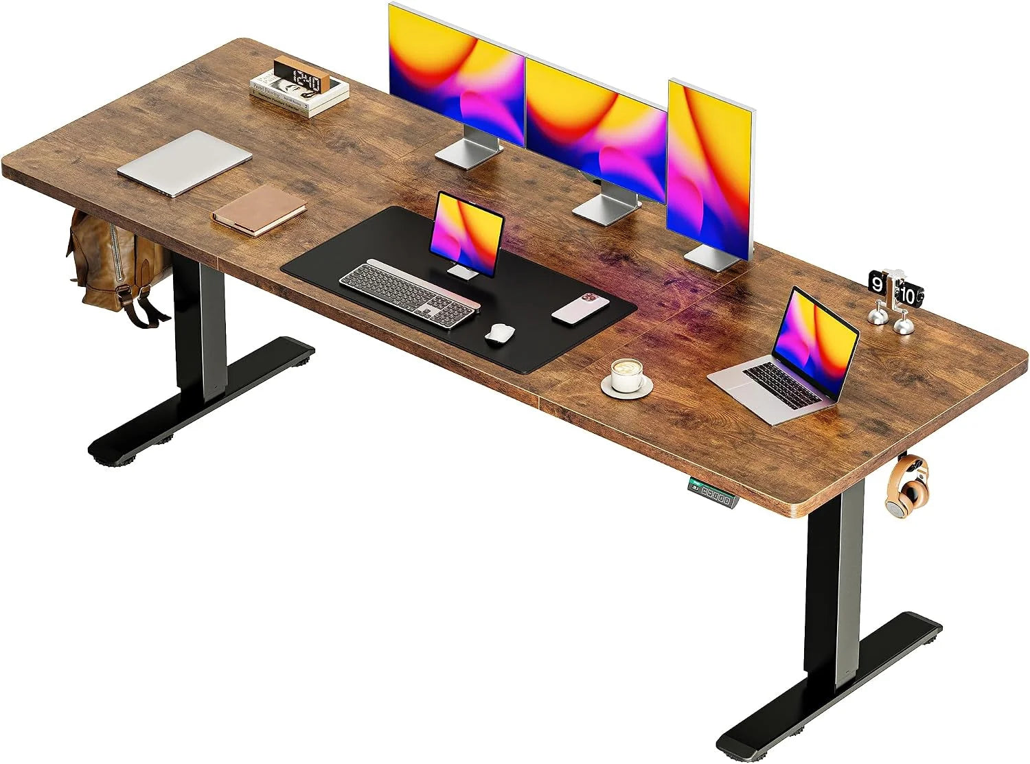 Discount 55 x 28 Large Electric Standing Desk, Height Adjustable Computer Desk, 27.6 Deep Desktop - Image 15