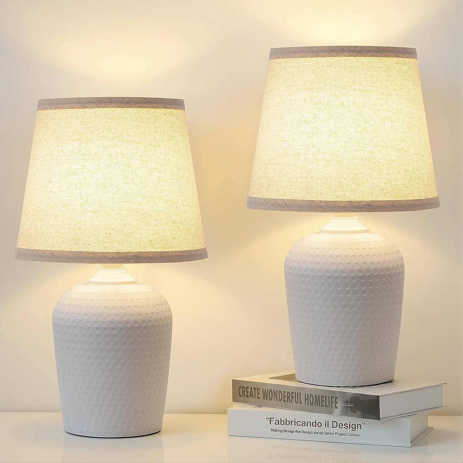 Discount Small 11.8” Table Lamps Set of 2 - Image 3