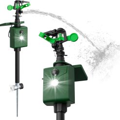 Discount Solar Motion Sensor Deer Repellent Sprinkler Animal Deterrent Repeller with Motion Activated Sprinklers 1 Pack