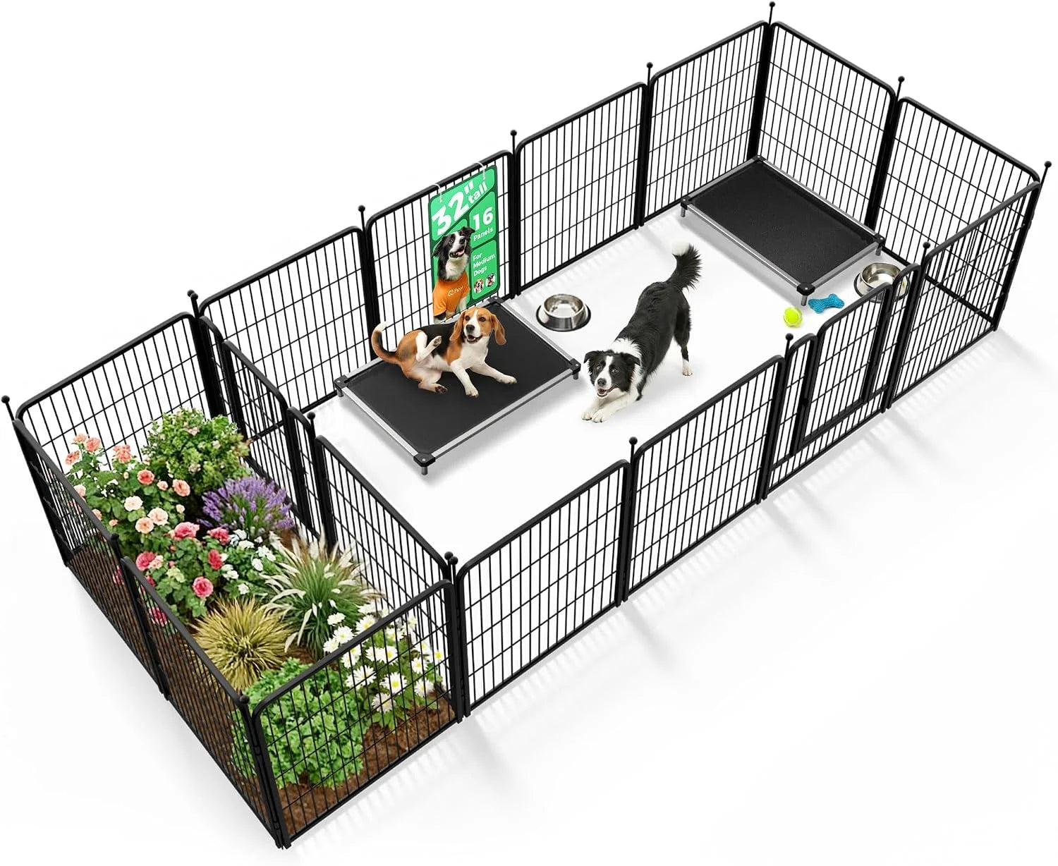 Discount Rollick Dog Playpen, Indoor, 24 H, 8 Panels - Image 38