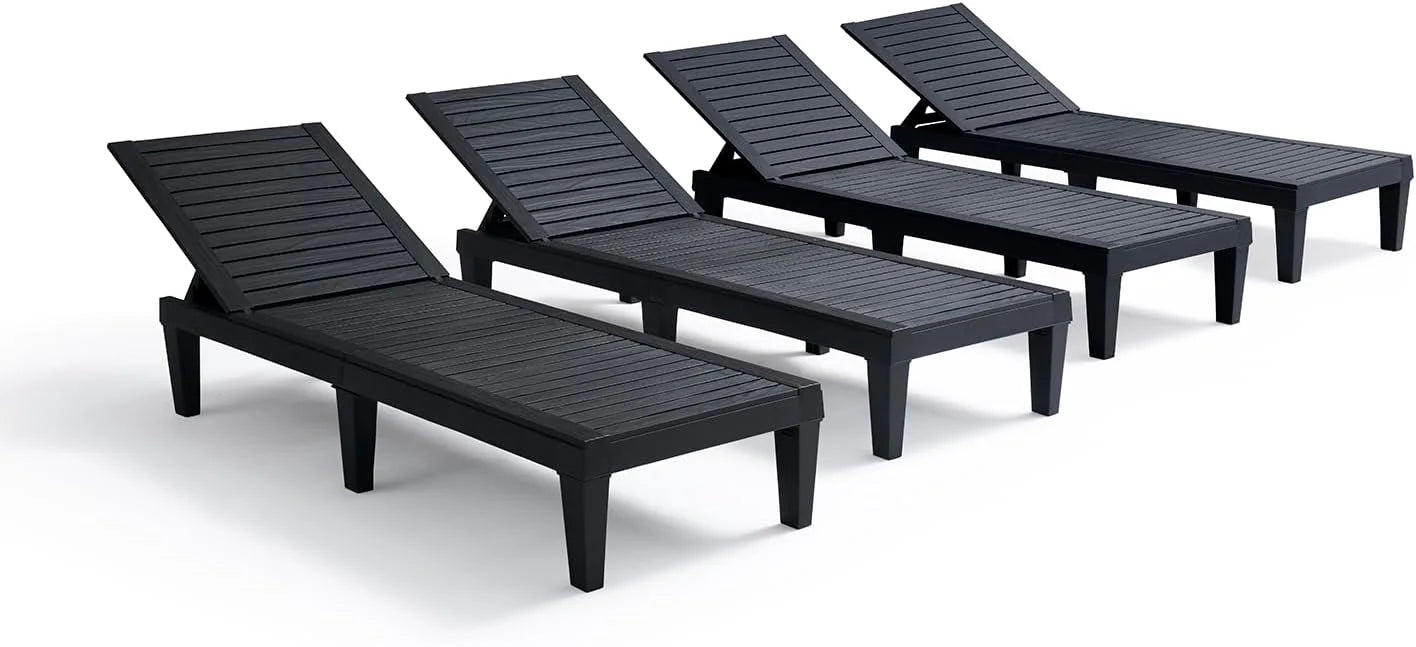 Lumi Discount Nestl Lounge Chair Outdoor, Tanning Chair, Chaise Lounge Outdoor Set of 2, 5 Adjustable Positions - Image 8