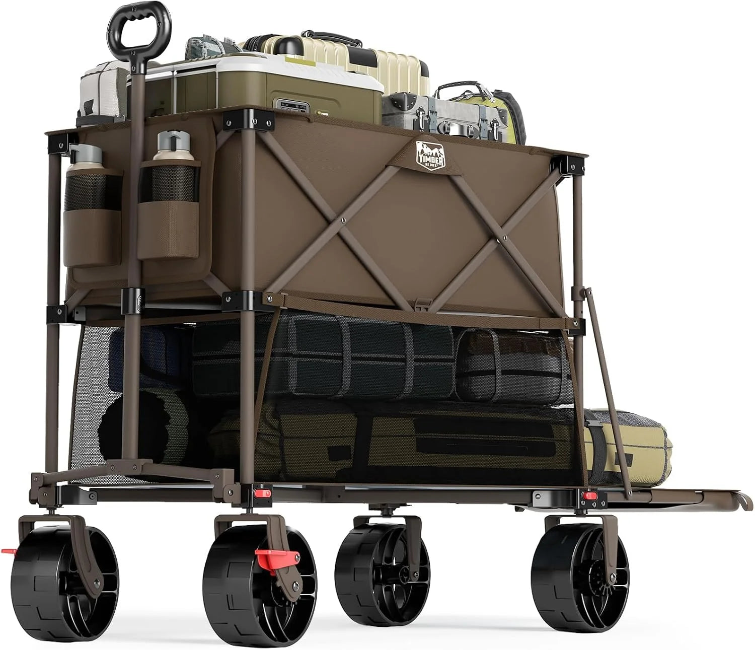 Discount TIMBER RIDGE 400L Folding Double Decker Wagon with Brakes, 54 Extra Long - Image 9