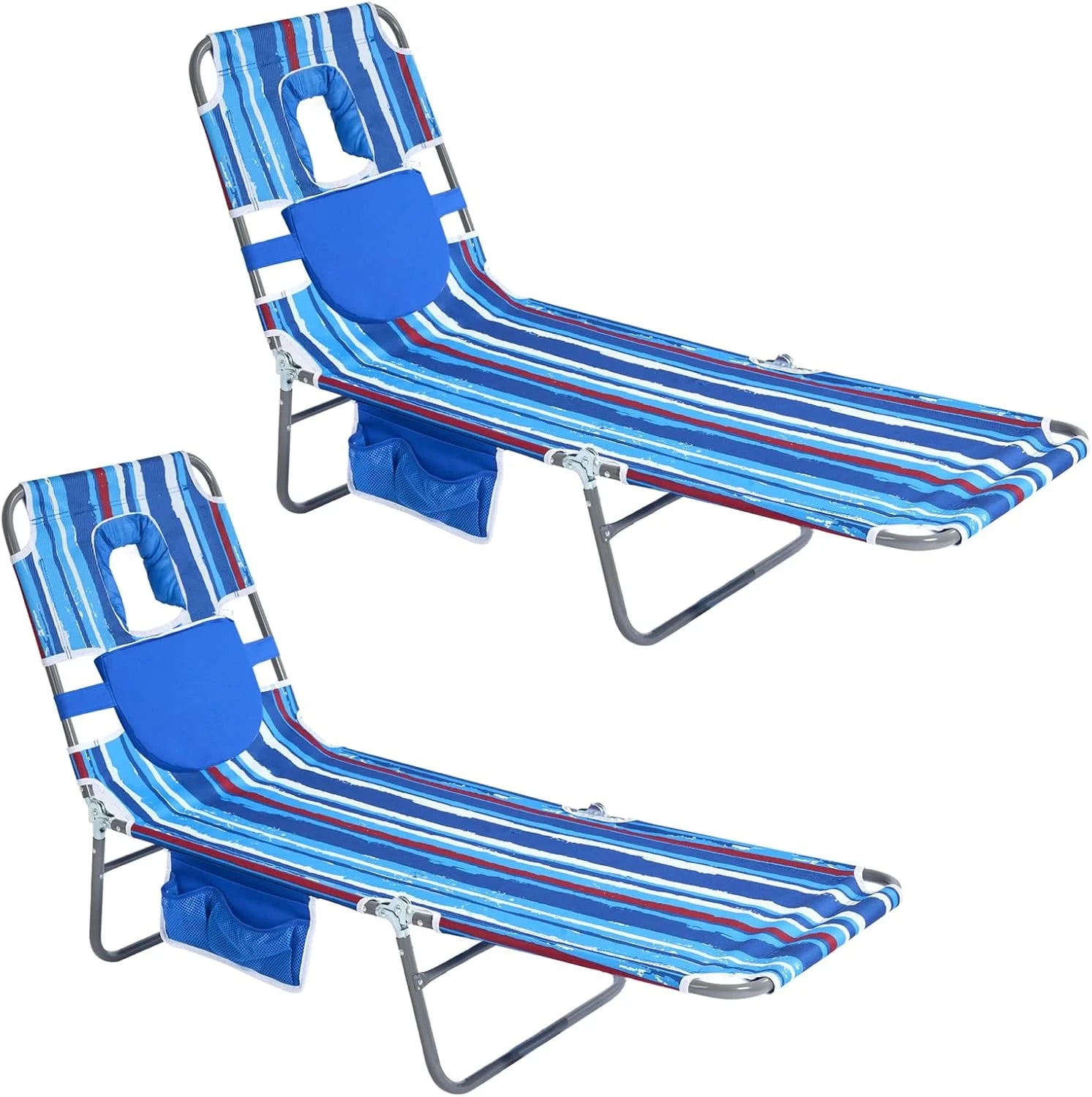 Lumi Discount Lay Flat Tanning Chair, Face Down Lounger, 5-Position Reclining, Heavy-Duty 300 lb Capacity - Image 3