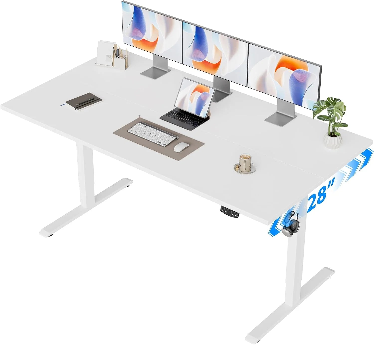 Lumi Discount Electric Standing Desk, 48 x 24 Inches Height Adjustable Desk - Image 37