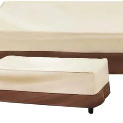 Lumi Discount loriano Patio Furniture Cover Set, 4 Piece Outdoor Furniture Cover Waterproof, 600D Heavy Duty Lawn Patio Set Covers